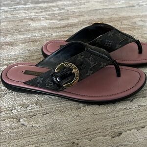 Authentic Louis Vuitton Denim Monogram Sandals